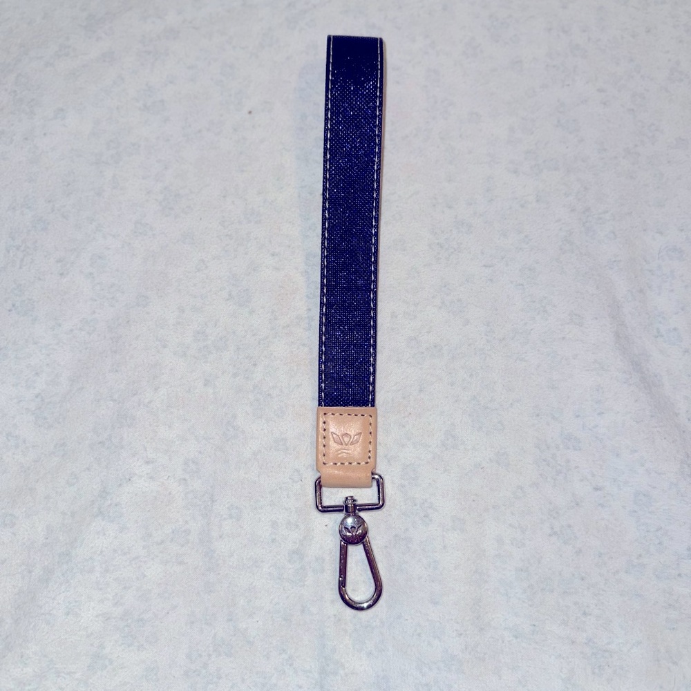 Consuela Blue and Tan Keychain Accessory